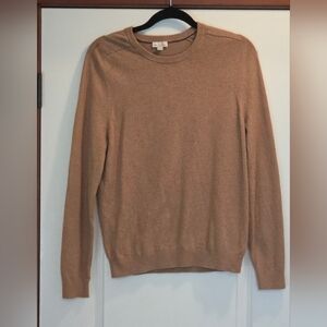 GAP Men's Cotton/Cashmere Blend Camel Crewneck Sweater, Size S